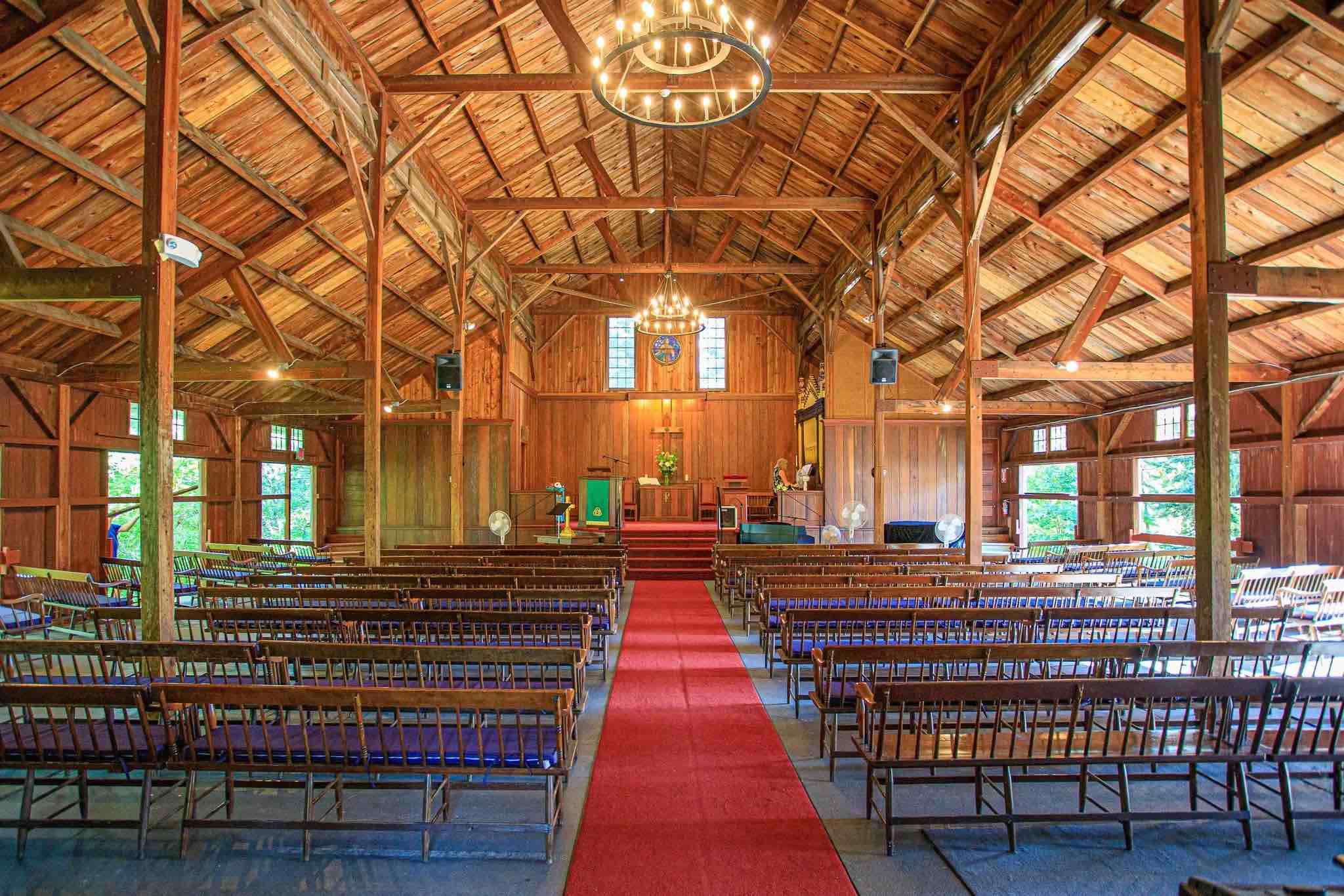 Interior of the Craigville Tabernacle Church.